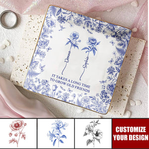 If Besties Were Flowers I'd Pick You - Personalized Jewelry Dish