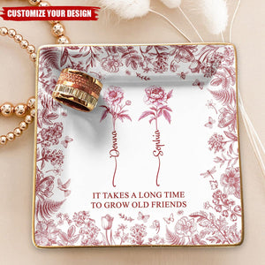 If Besties Were Flowers I'd Pick You - Personalized Jewelry Dish