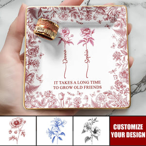 If Besties Were Flowers I'd Pick You - Personalized Jewelry Dish