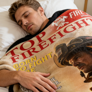 Personalized Firefighter Magazine Blanket-Fireman Retirement Gift