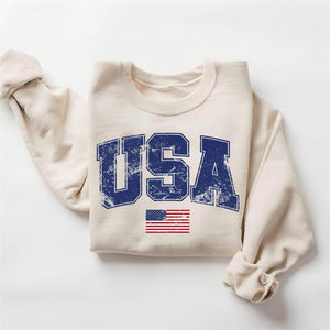 Retro USA Sweatshirt, 4th of July Sweatshirt, Patriotic Sweatshirt