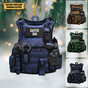 Personalized Police Christmas / Car Ornament Police Bulletproof Custom Shaped Acrylic Christmas / Car Ornament