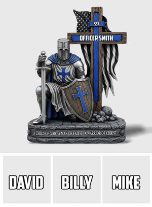 Man Of God - Personalized Police Officer Custom Shaped Acrylic Plaque