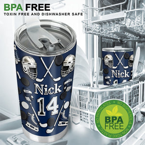 Personalized Ice Hockey Tumbler -Gift For Hockey Lover