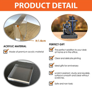 Man Of God - Personalized Police Officer Custom Shaped Acrylic Plaque