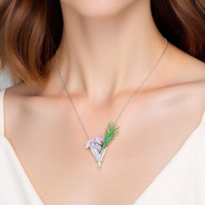 Floral Necklace - Gift For Mom Grandma Wife
