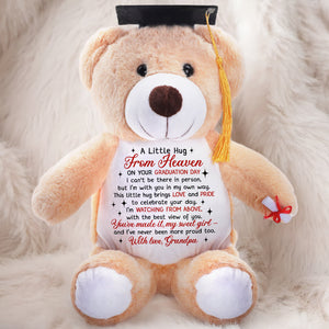 A Little Hug From Heaven - Personalized Graduation Teddy Bear
