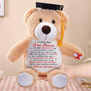 A Little Hug From Heaven - Personalized Graduation Teddy Bear