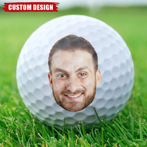 Custom Photo If Found Return To This Guy - Gift For Dad, Father, Grandpa, Golfer, Golf Lover - Personalized Golf Ball