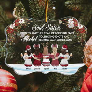 Here's To Another Year Of Bonding Over Alcohol - Personalized Acrylic Ornament