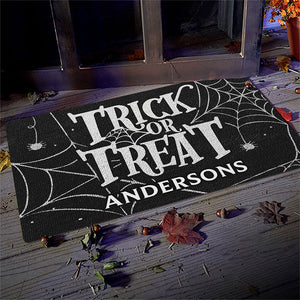Trick Or Treat - Family Personalized Custom Home Decor Decorative Mat - Halloween Gift For Family Members