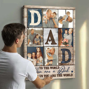 Dad Photo Collage Canvas Poster, Personalized Gifts For Dad, Best Father’s Day Gifts 2025, Fathers Day Photo Gifts