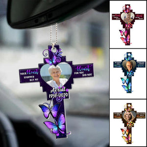 Personalized God Has You In His Arms Memorial Gift Butterfly Car Hang Ornament