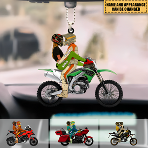 Personalized Riding Couple Car Hanging Ornament - Gifts for Motorcycle lovers
