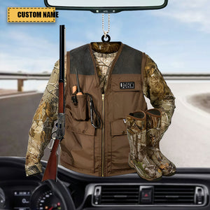 Hunting Vest, Personalized Acrylic Christmas / Car Hanging Ornament