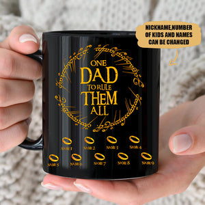 Custom One Dad To Rule Them All Personalized Mug