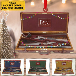 Personalized Ornament For Hunter - Gift For Hunting Lovers - Shotgun Cases Ornament