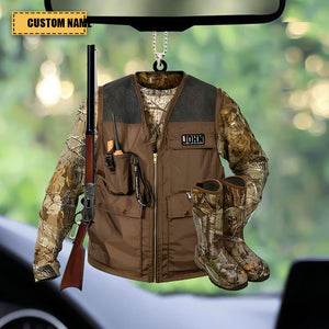 Hunting Vest, Personalized Acrylic Christmas / Car Hanging Ornament