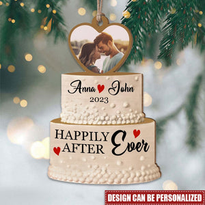 Happily After Ever - Personalized Acrylic Ornament, Gift For Christmas