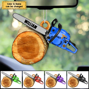 Personalized Arborist Wood Car Hanging Ornament