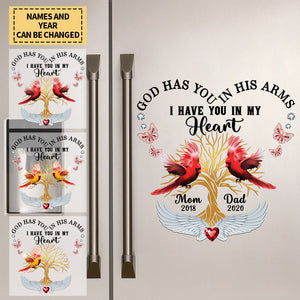 Cardinals God Has You In His Arms Memorial Personalized Decal/Sticker