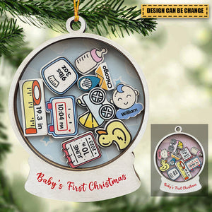 Baby's First Christmas Ornament 2023,Custom baby's first Christmas present