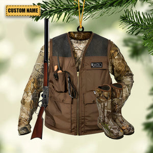 Hunting Vest, Personalized Acrylic Christmas / Car Hanging Ornament