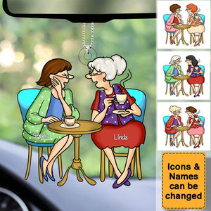 Personalized Friends/Besties/Twins/Sisters Car Hanging Ornament - Ver 2