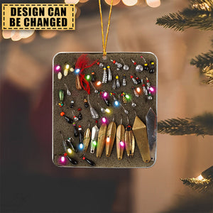 Set Of Lures For Ice Fishing Personalized Christmas Ornament Gift For Ice Fishing Lovers