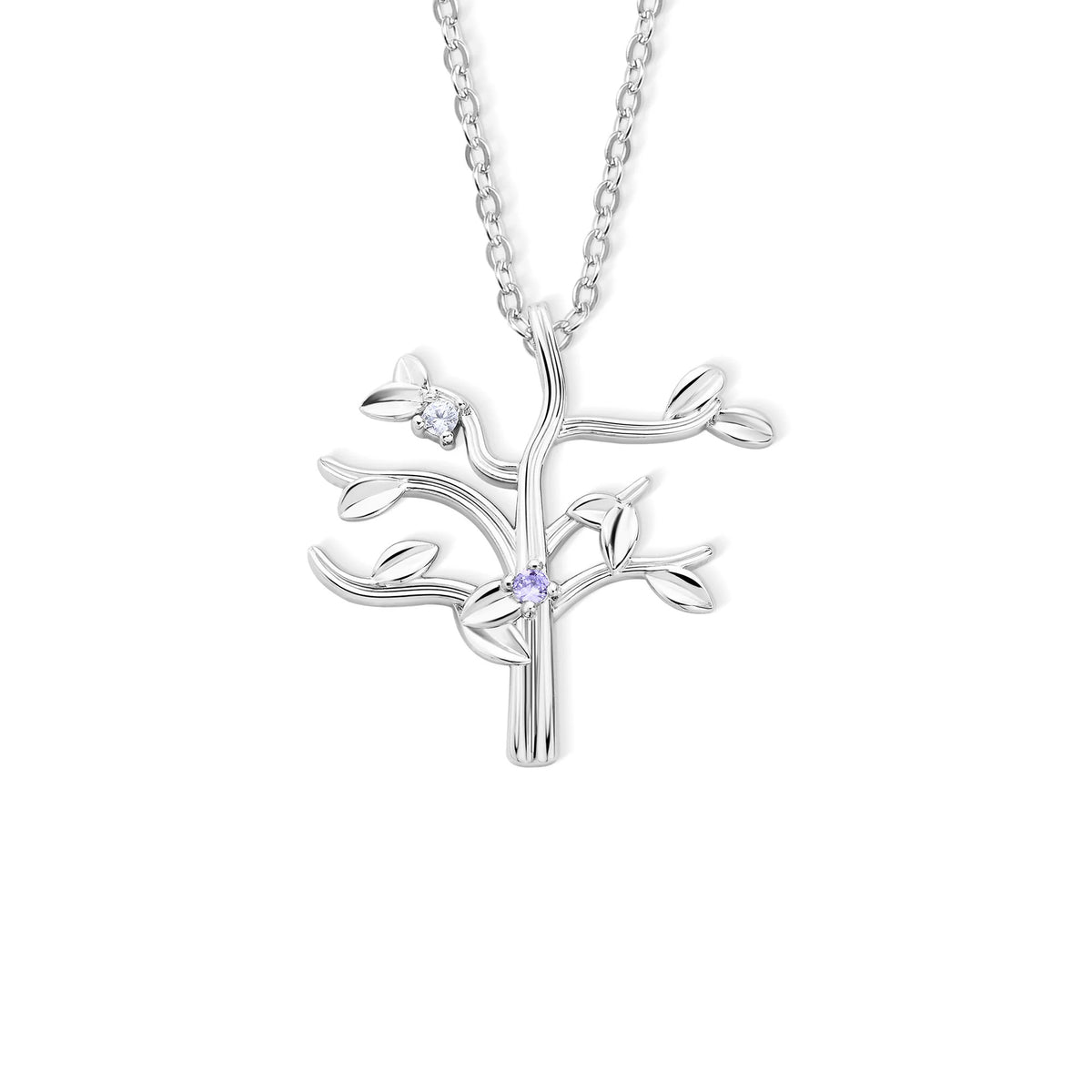 Personalized Family Tree 1-10 Birthstones Necklace Dainty Jewelry Birthday Anniversary Gift for Women