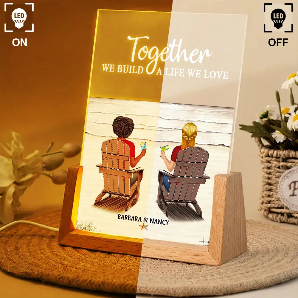 Back Couple Together You And Me We Got This - Personalized Night Light