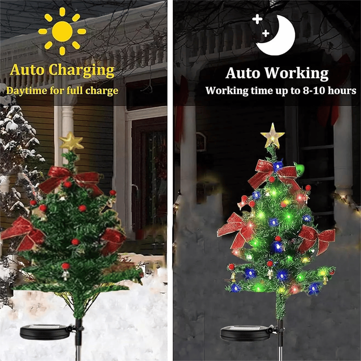 Solar Christmas Trees Lights Outdoor Decoration Waterproof