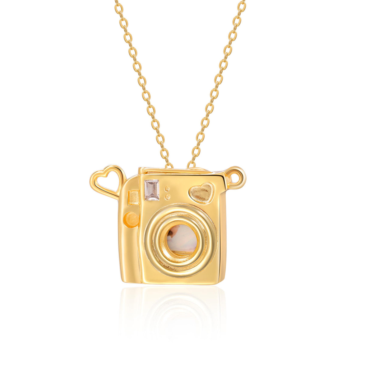 Personalized Mini Pull-Out Camera Locket Necklace with Photo