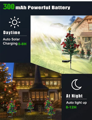 Solar Christmas Trees Lights Outdoor Decoration Waterproof