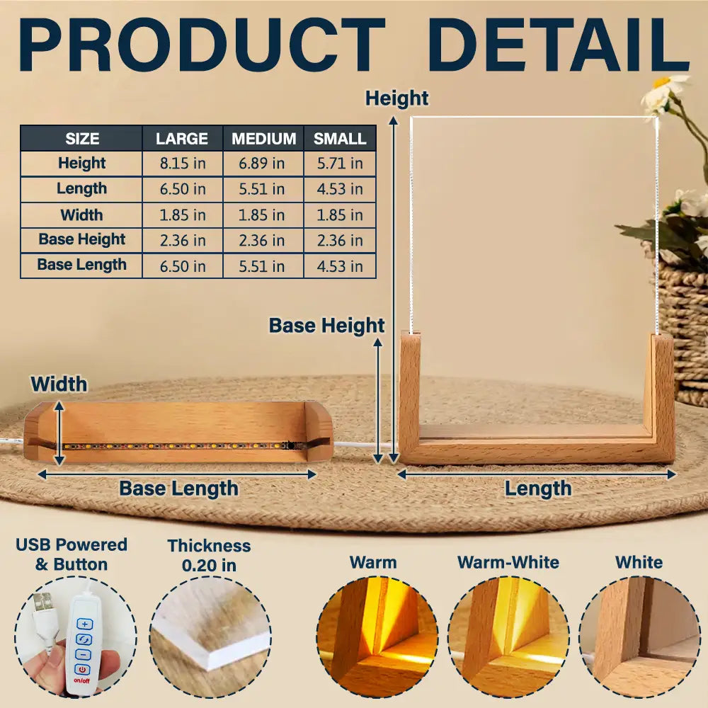 Back Couple Together You And Me We Got This - Personalized Night Light