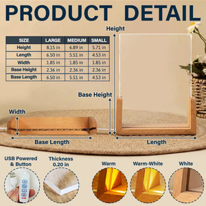 Back Couple Together You And Me We Got This - Personalized Night Light