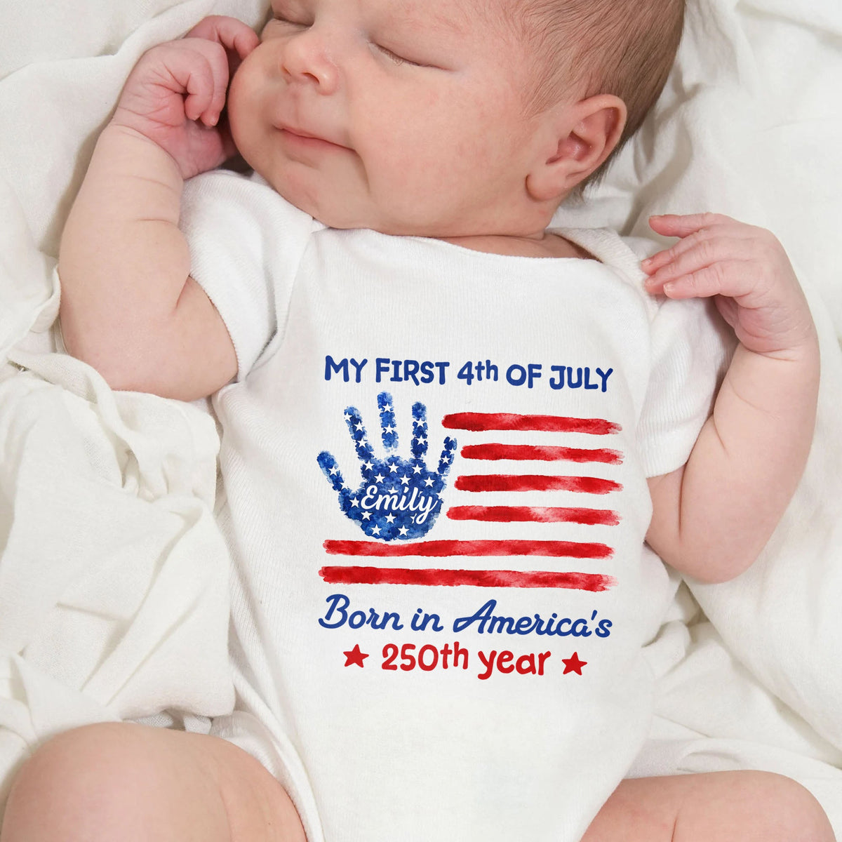 My First 4th Of July, Personalized Custom Baby Onesie, Gift For Kids
