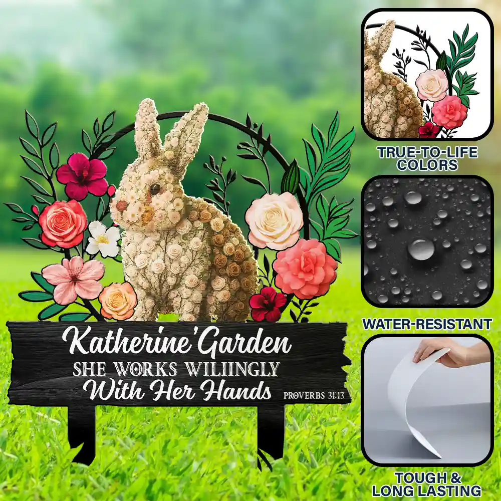 And Into The Garden I Go To Lose My Mind - Personalized Metal Garden Stake