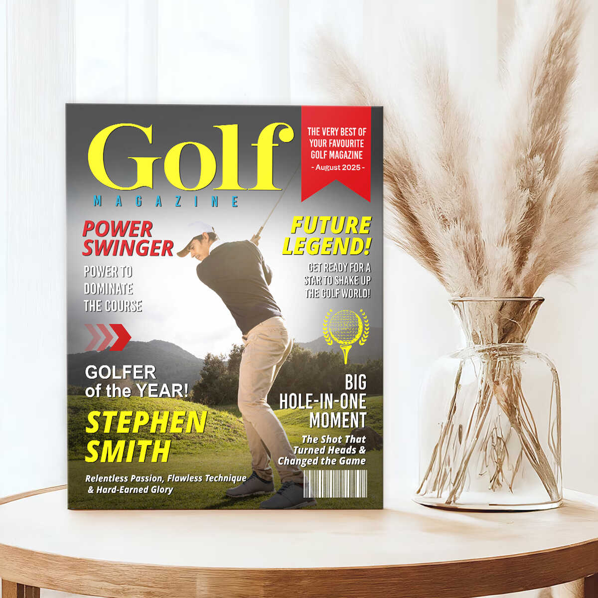Personalized Golf Magazine Cover Poster - Unique Gift for Golf Lovers