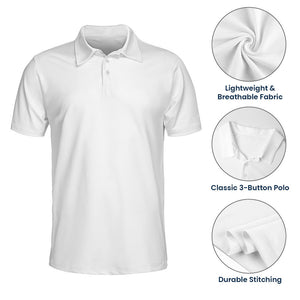 Best Dad By Par Sketch Line Art Father's Day Gift For Husband, Dad - Personalized Polo Shirt