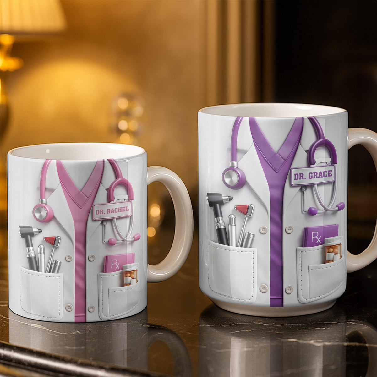 Customize With Your Favorite Doctor's Name And Tools, Coffee Mug, Gift For Medical Professionals