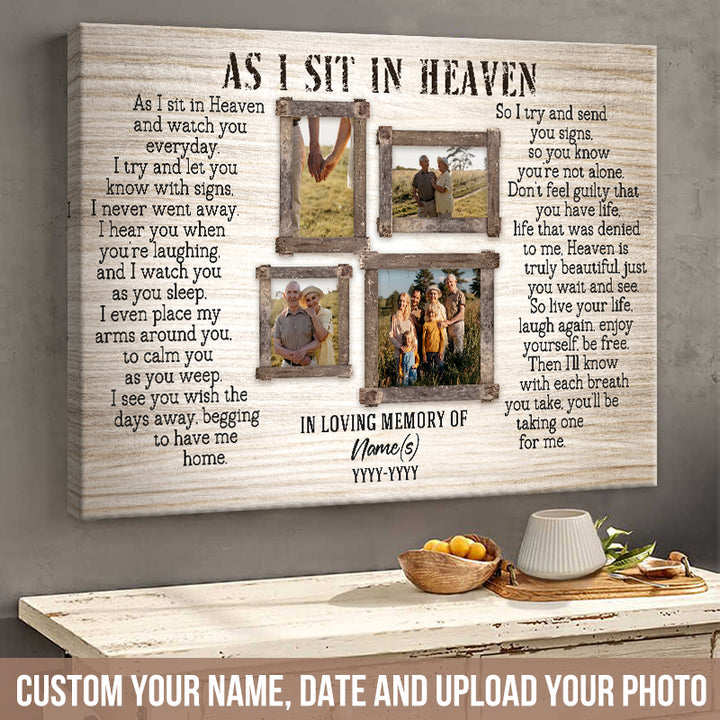 Custom Photo - In Memory Gift For Loss Best Personalized - Memorial Canvas - Personality Customized Canvas