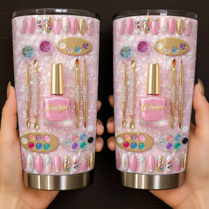 Fabulous Sparkle Nails Personalized Stainless Steel Tumbler - Gift For Nail Lovers