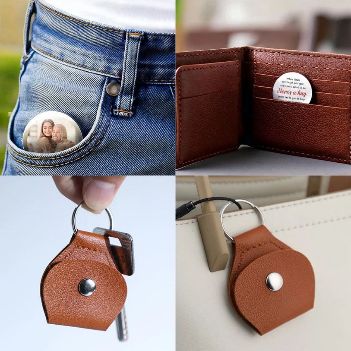 A Hug In Words For When I Can’t Be There To Hold You - Family Personalized Pocket Hug - Gift For Family Members