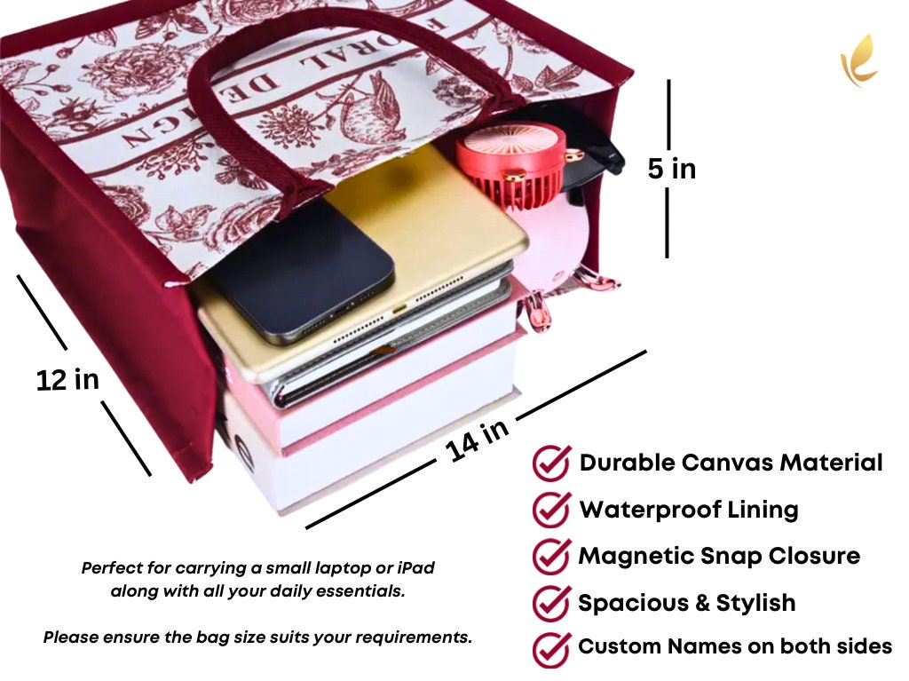 Personalized Name Canvas Tote Bags, Gift for Her | Wedding Favors | Bridesmaid Gift