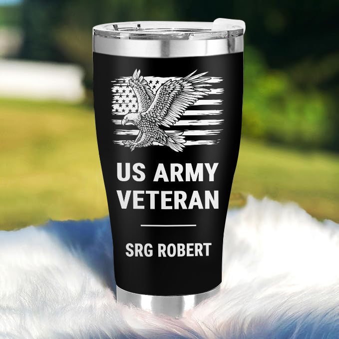 Personalized Tumbler for Veteran - I'm a Grumpy Veteran