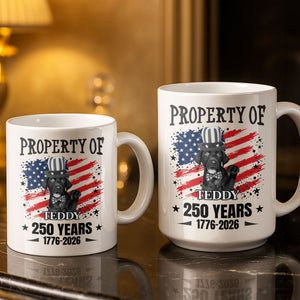 Property Of Patriotic Dog Coffee Mug, Gift For Dog Lovers