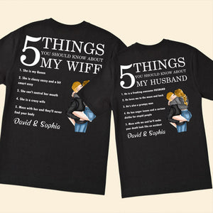 5 Things You Should Know About - Personalized Matching Couple Back Printed Shirts