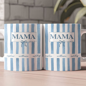 Personalized Striped Mug - Mother’s Day Gift For Mom Grandma