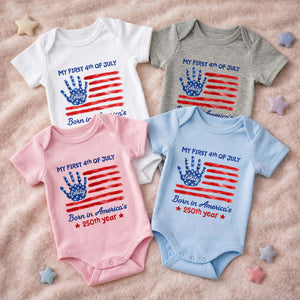 My First 4th Of July, Personalized Custom Baby Onesie, Gift For Kids